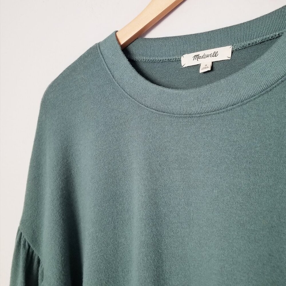 Madewell Dreamiest Knit Long-Sleeve Tee Size M Simply Sage Green Balloon Slv $68 - Picture 8 of 15
